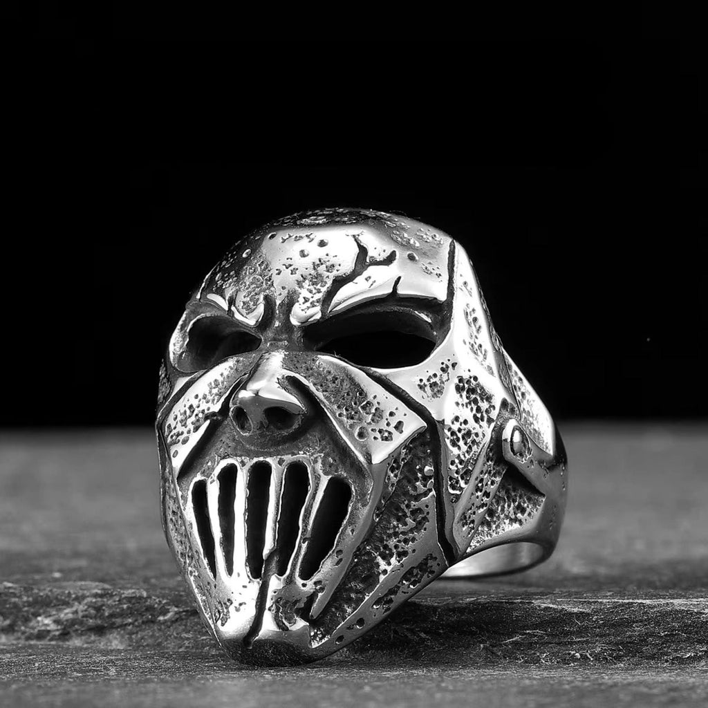 Spartan Battle Mask Stainless Steel Ring