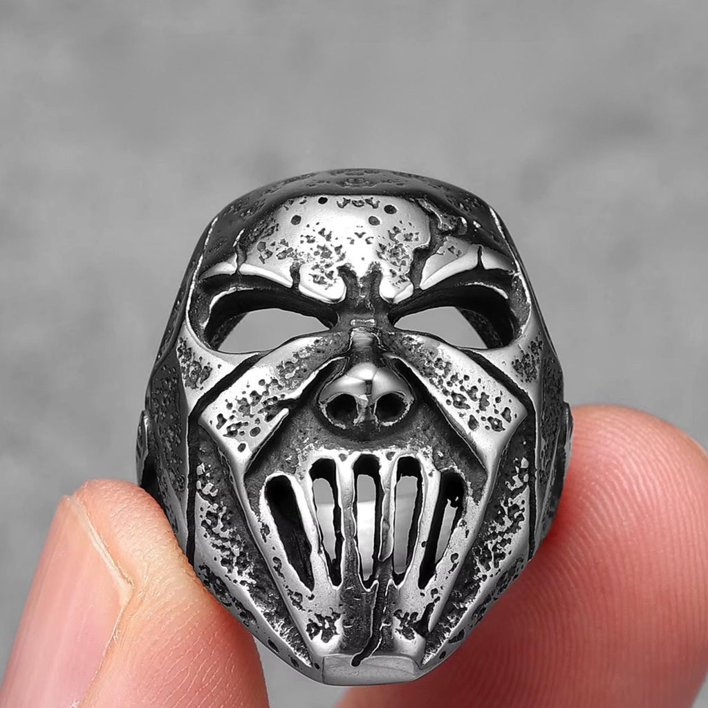 Spartan Battle Mask Stainless Steel Ring