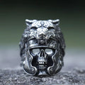 Viking Wolf Helmet Skull Stainless Steel Ring