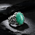 Dragon Claw Oval Turquoise 925 Sterling Silver Ring