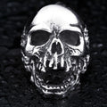 Eroded Broken Skull Statement Ring