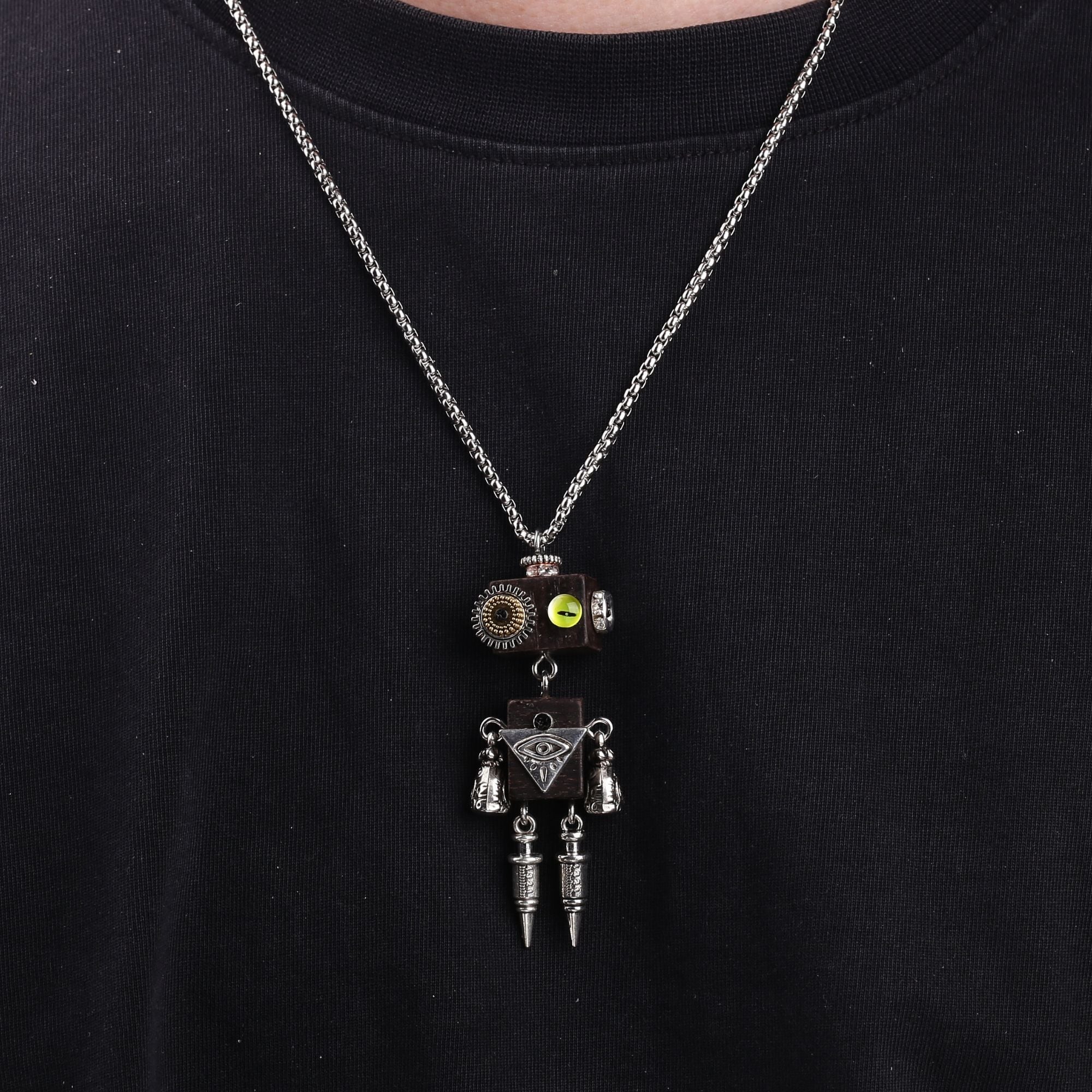 Artisan Mystic Eye Robot Necklace