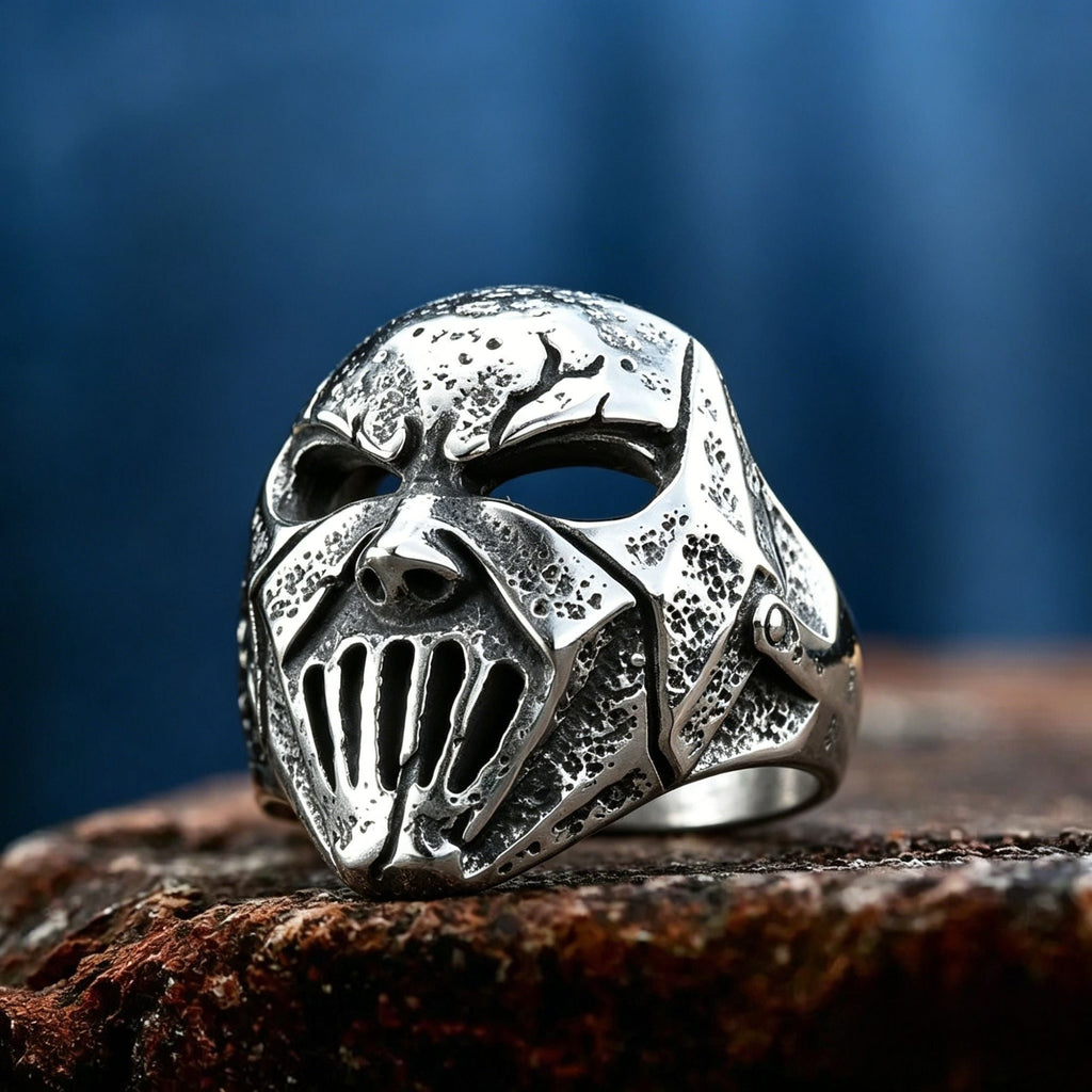 Spartan Battle Mask Stainless Steel Ring
