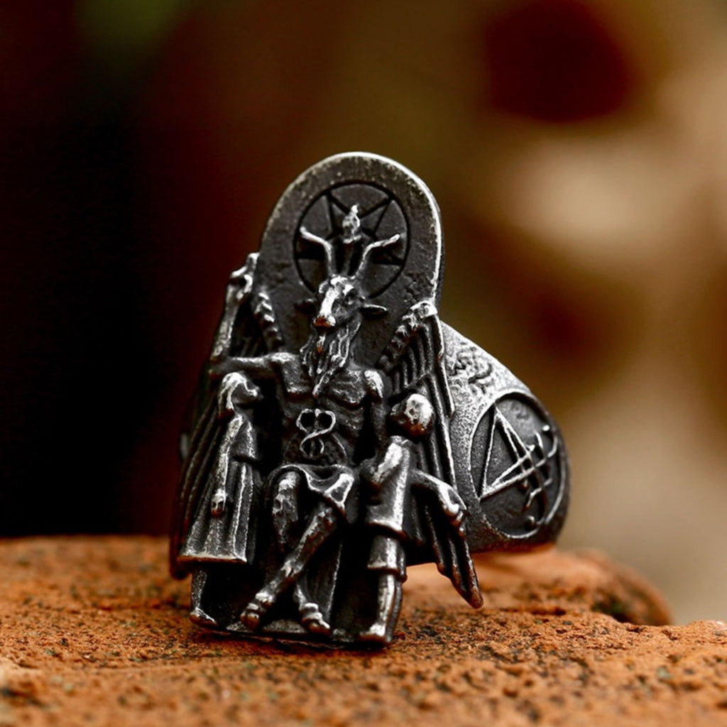 Baphomet Goat Stainless Steel Ring