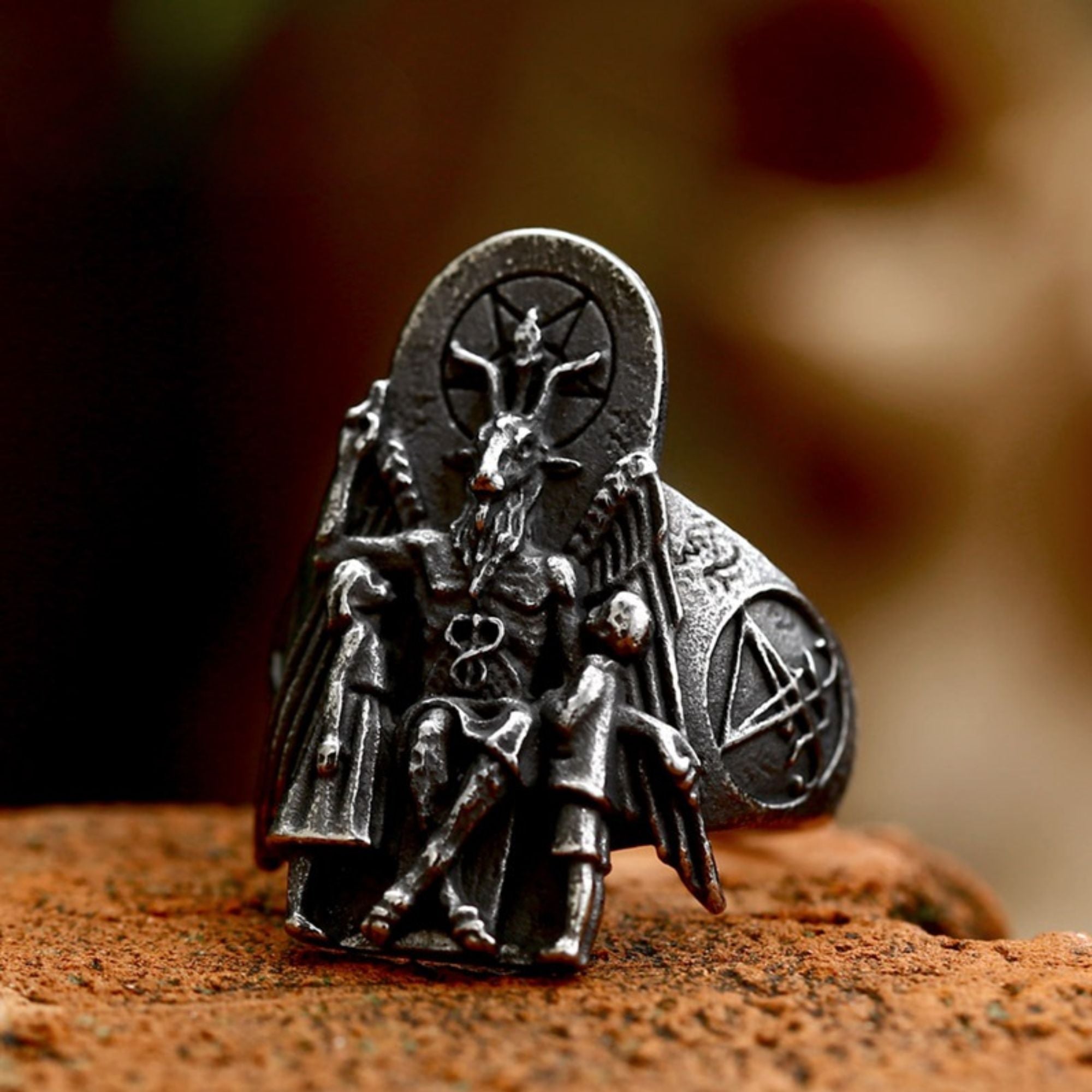 Baphomet Goat Stainless Steel Ring