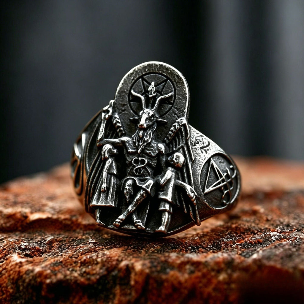 Baphomet Goat Stainless Steel Ring