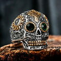 Vintage Cross Stainless Steel Sugar Skull Ring