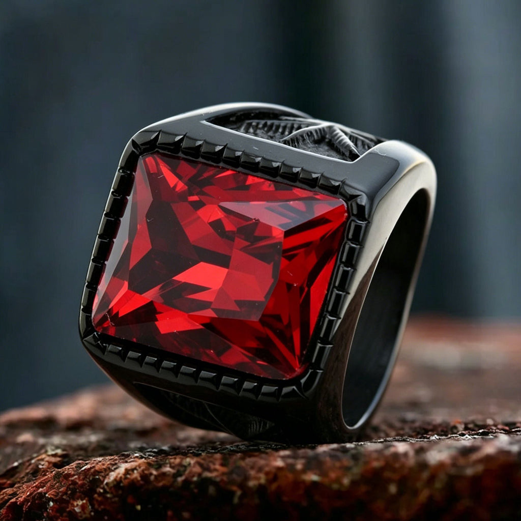 Maple Leaf Stainless Steel Ring