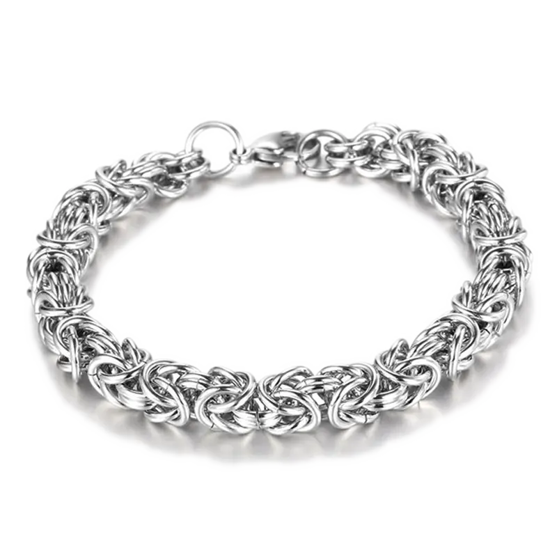 Byzantine Link Stainless Steel Bracelet