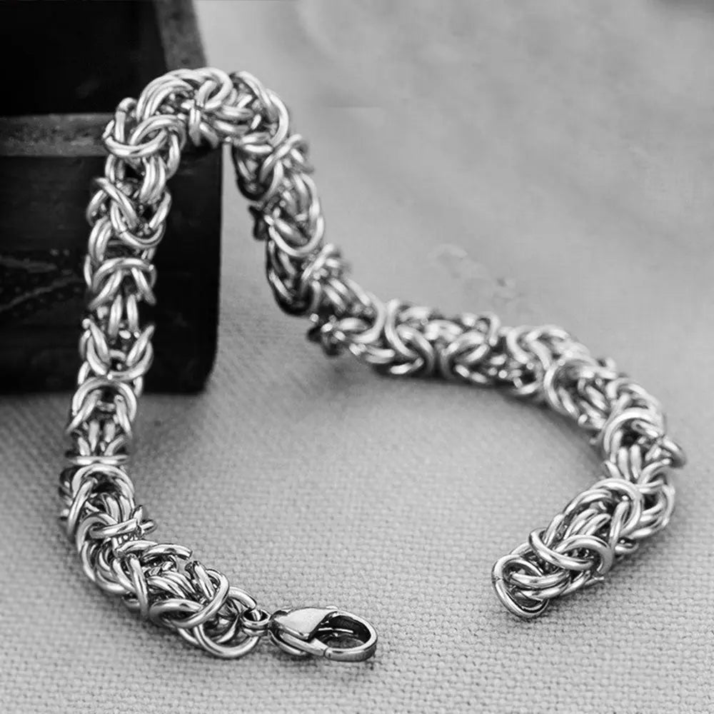Byzantine Link Stainless Steel Bracelet