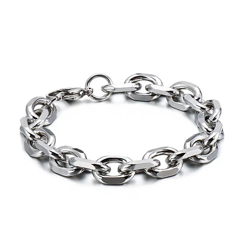 Cable Link Lobster Clasp Stainless Steel Bracelet
