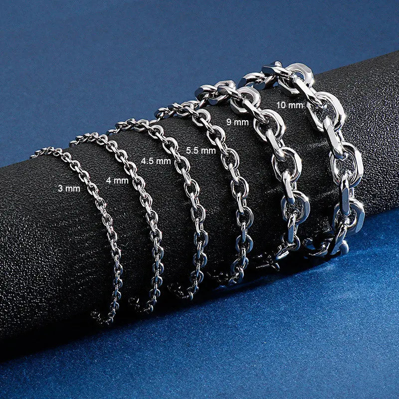 Cable Link Lobster Clasp Stainless Steel Bracelet