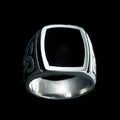 Celtic Knot Obsidian Stainless Steel Ring