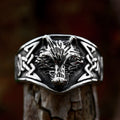 Celtic Wolf Head Stainless Steel Ring