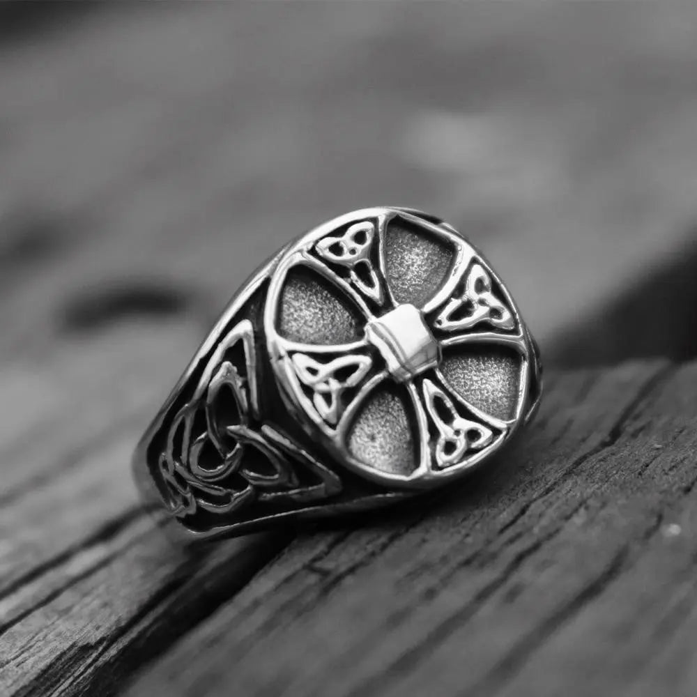 Celtics Knot Cross Stainless Steel Ring