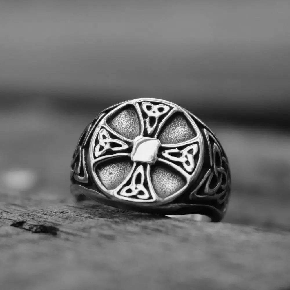 Celtics Knot Cross Stainless Steel Ring