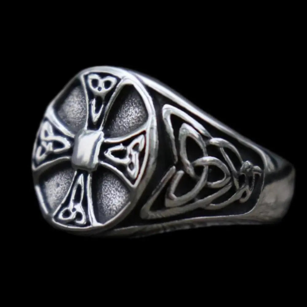 Celtics Knot Cross Stainless Steel Ring