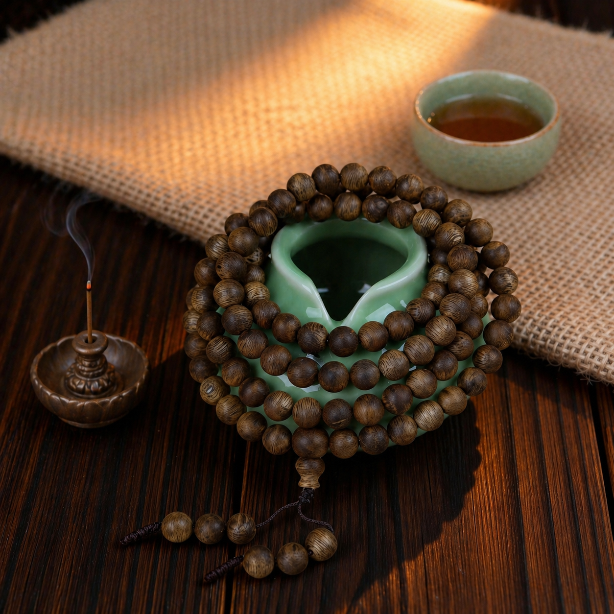 Vietnam Nha Trang Agarwood 108 Beads – Refined Grade · Subtle Sweetness