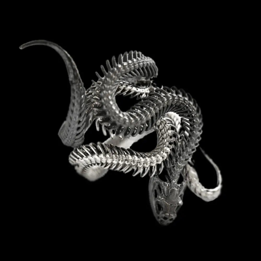 Cobra Stainless Steel Vintage Ring