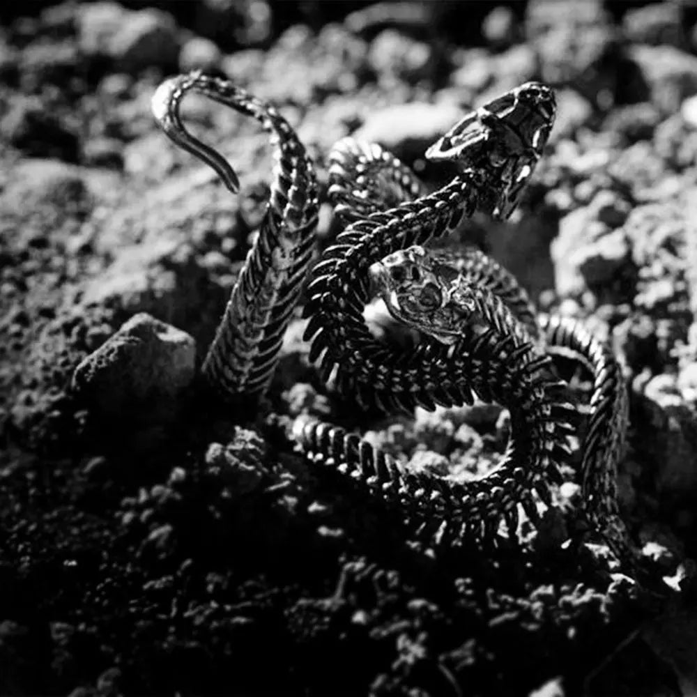 Cobra Stainless Steel Vintage Ring