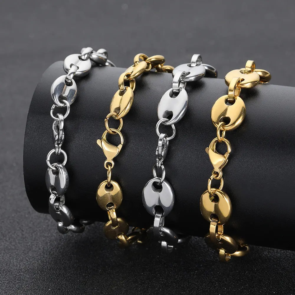 Coffee Bean Stainless Steel Chain