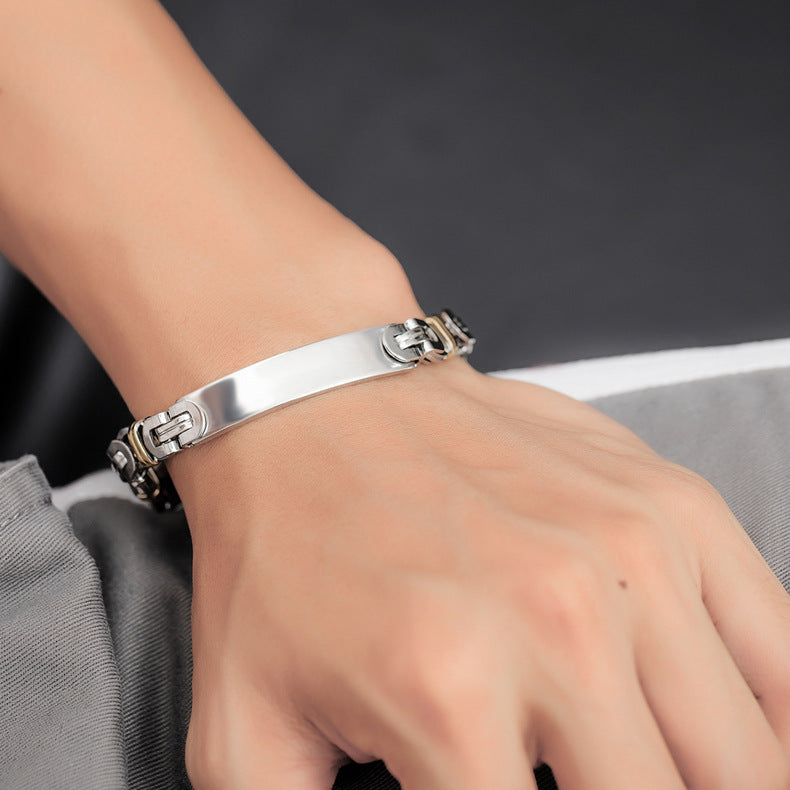 Contemporary Two-Tone Link Bracelet
