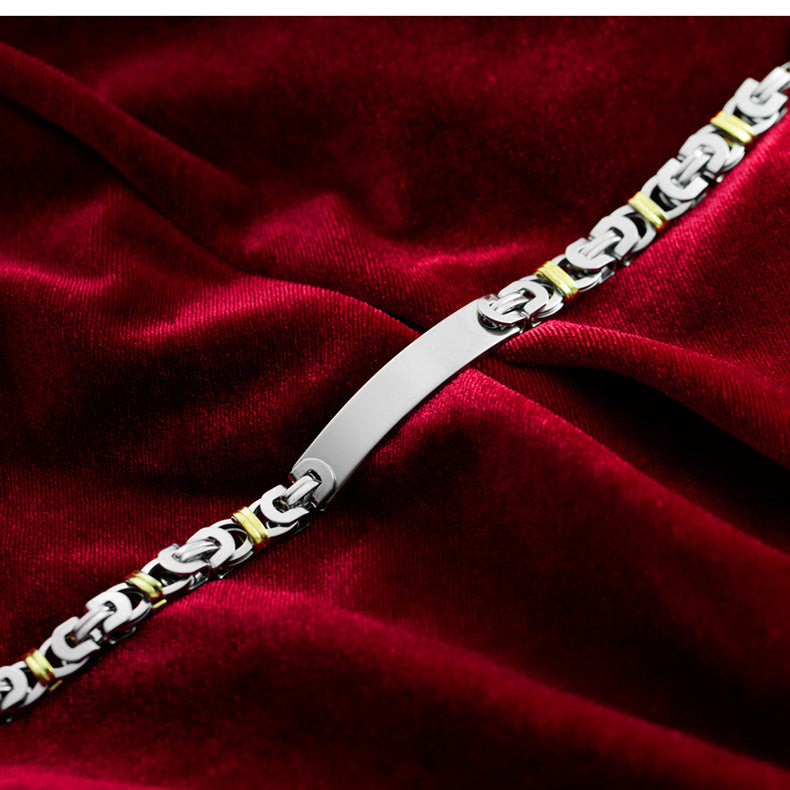 Contemporary Two-Tone Link Bracelet