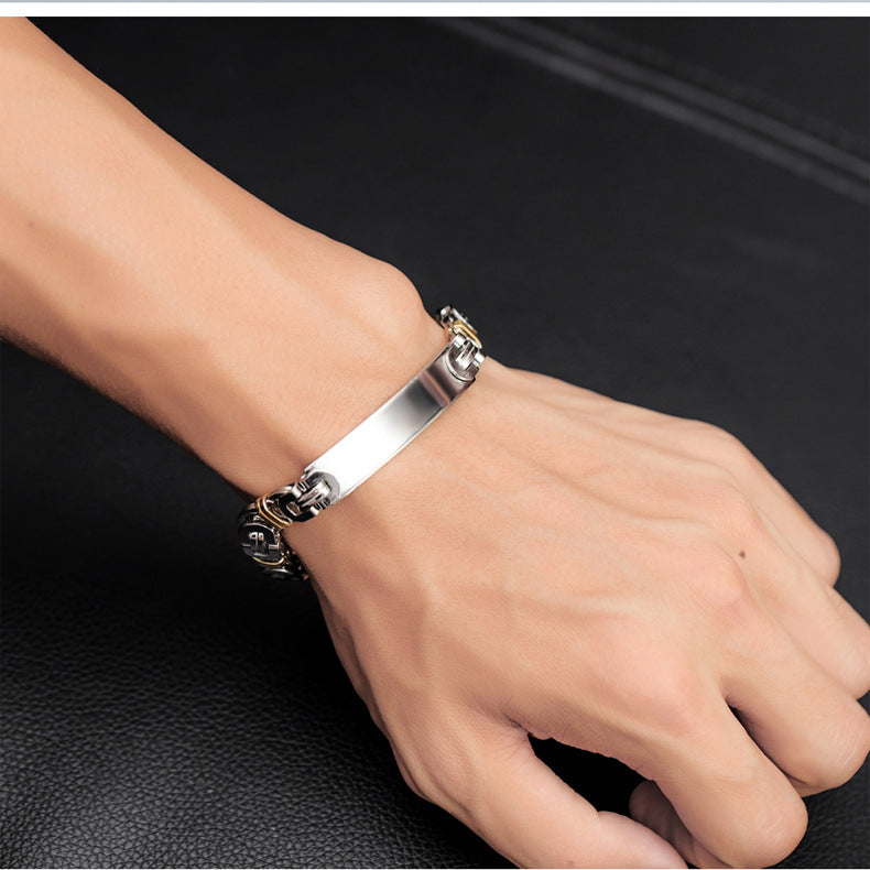 Contemporary Two-Tone Link Bracelet