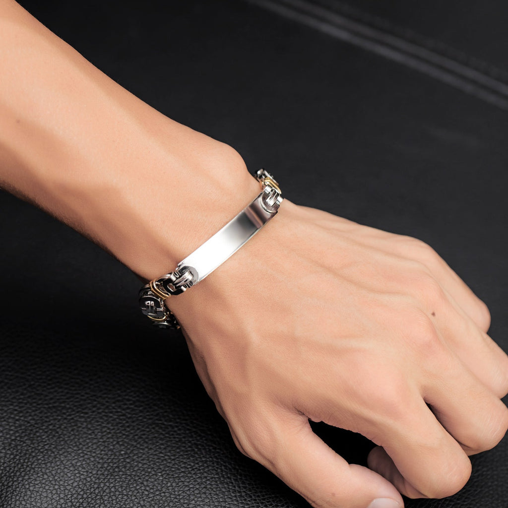 Contemporary Two-Tone Link Bracelet