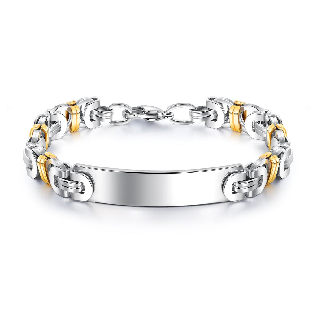 Contemporary Two-Tone Link Bracelet