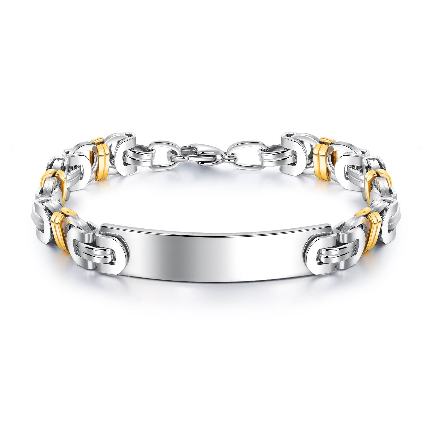 Contemporary Two-Tone Link Bracelet