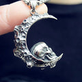 Crescent Skull Pendant