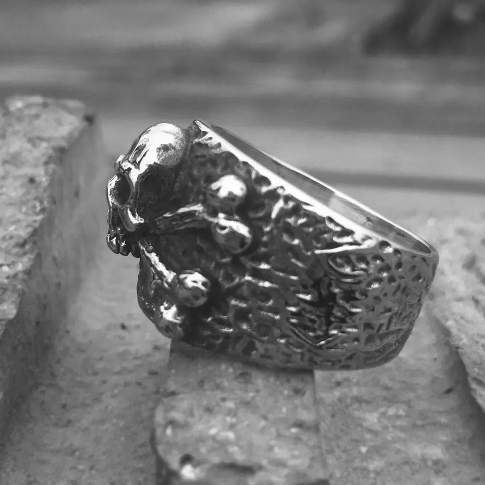 Crossbones Pirate Stainless Steel Skull Ring