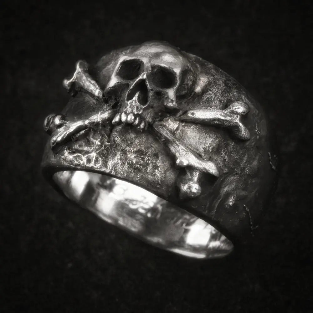 Crossbones Pirate Stainless Steel Skull Ring
