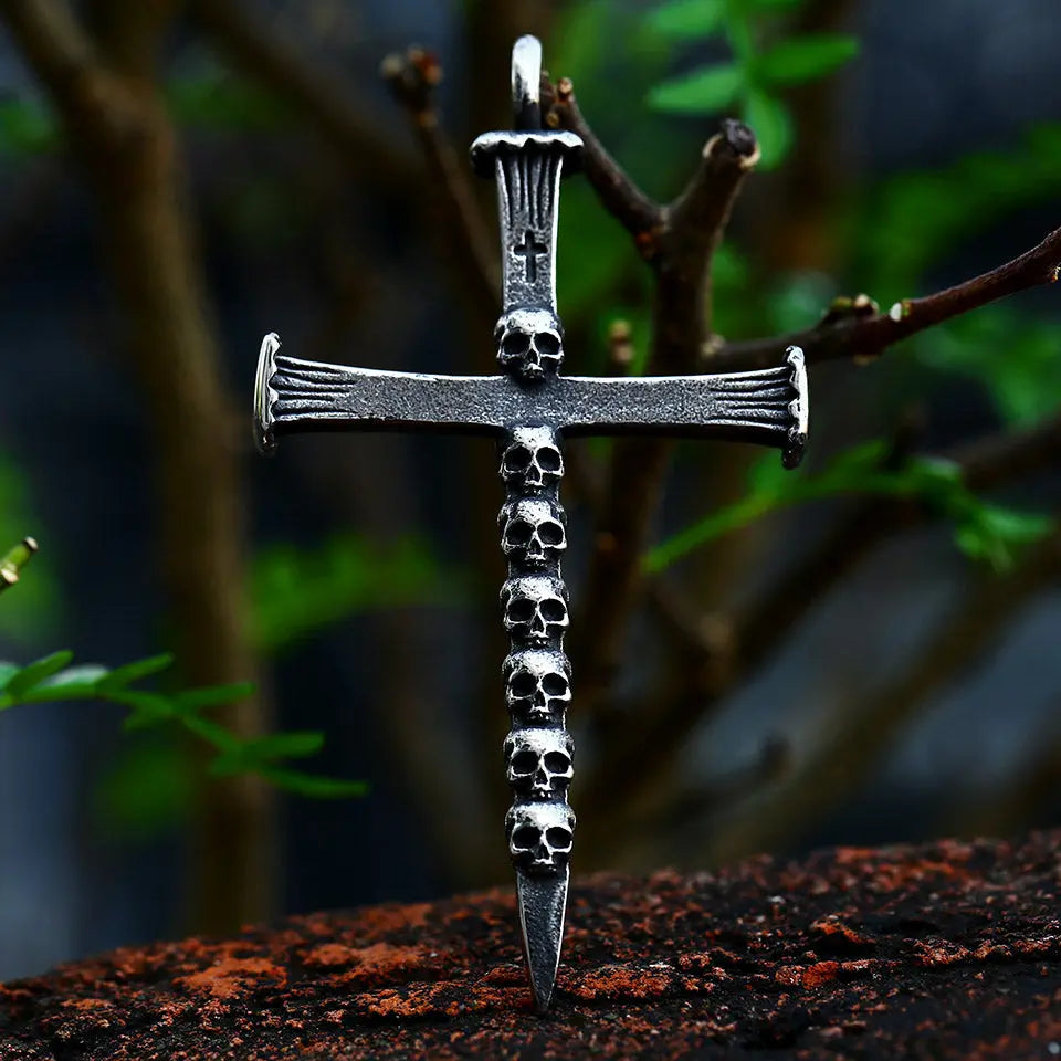 Crossbones Skull Stainless Steel Pendant