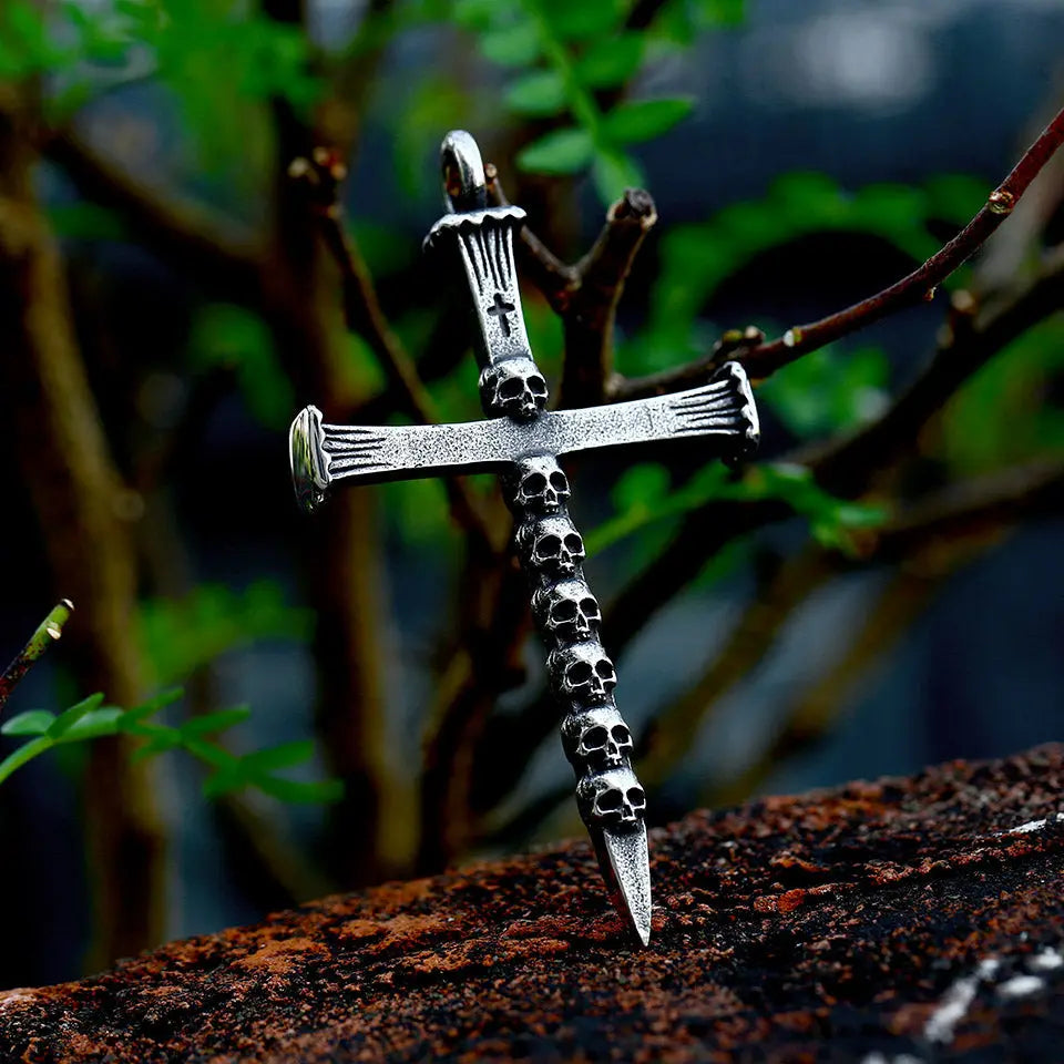 Crossbones Skull Stainless Steel Pendant