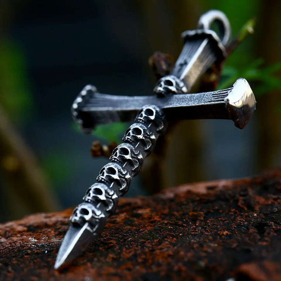 Crossbones Skull Stainless Steel Pendant