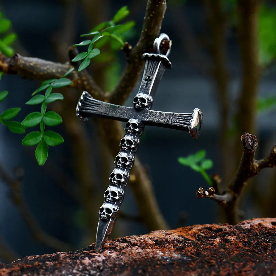 Crossbones Skull Stainless Steel Pendant