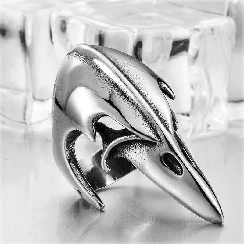 Crow Head Stainless Steel Beast Ring