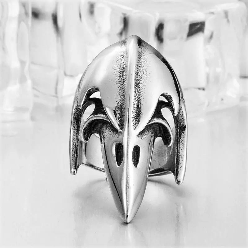 Crow Head Stainless Steel Beast Ring
