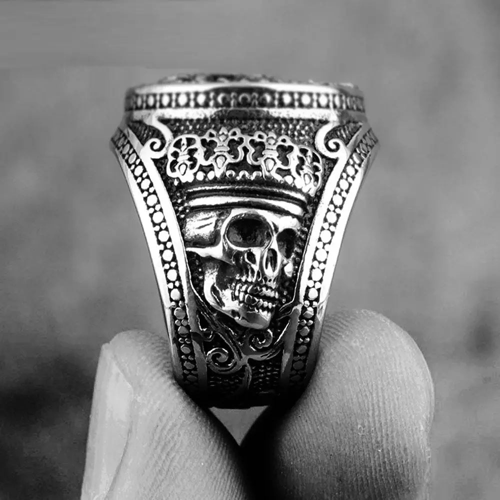 Crowned Skull & Greek Mythology Medusa Ring