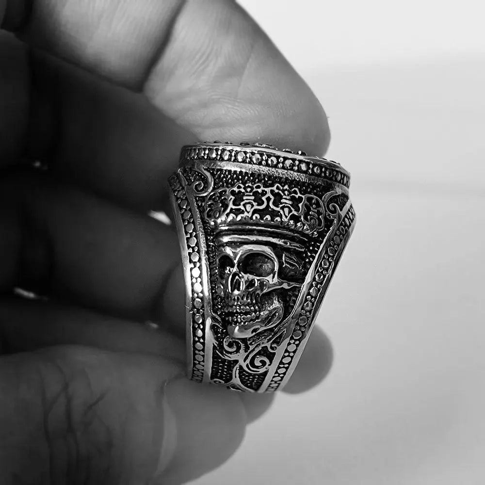 Crowned Skull & Greek Mythology Medusa Ring