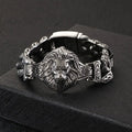 Curb Link Lion Head Stainless Steel Bracelet