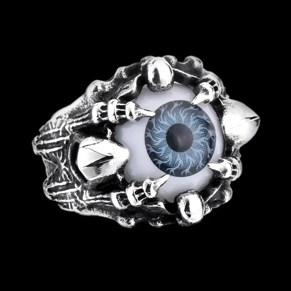 Demon's Eye Stainless Steel Skull Ring