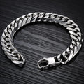 Diamond Cut Cuban Link Stainless Steel Bracelet