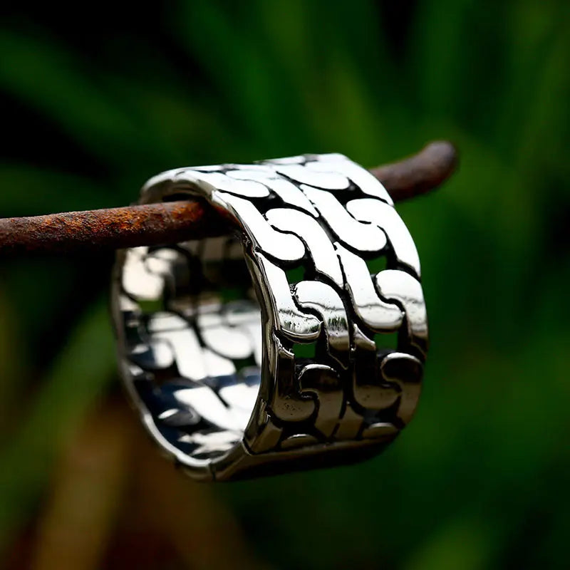 Double Chain Stainless Steel Ring