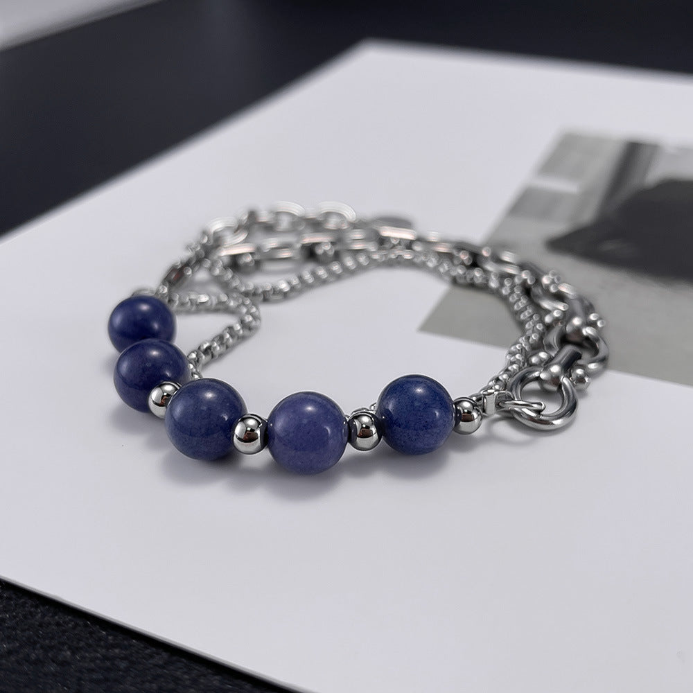 Double-Layer Chain Aventurine Bracelet