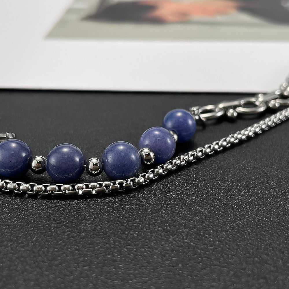 Double-Layer Chain Aventurine Bracelet