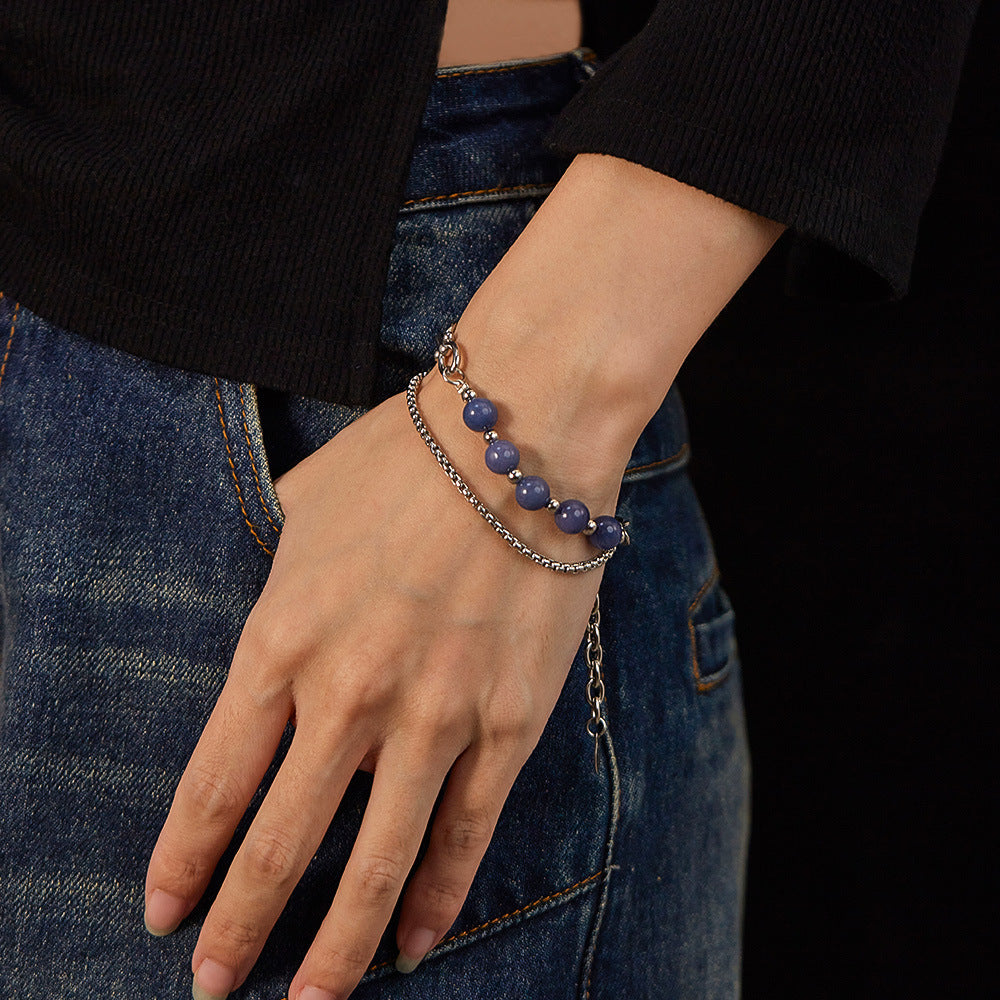 Double-Layer Chain Aventurine Bracelet