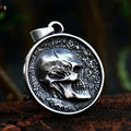 Double-Sided 3D Skull Stainless Steel Pendant